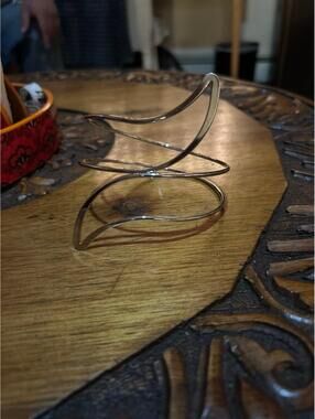 Silvertone Upper Arm Cuff Bracelet